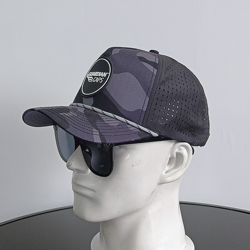 Daewen# golf cap with rubber patch and rope