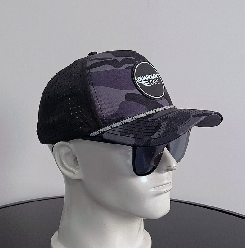 Daewen# golf cap with rubber patch and rope