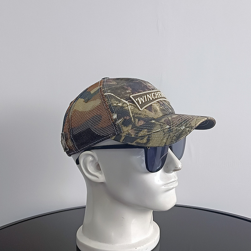 Daewen# washed cap with mesh back