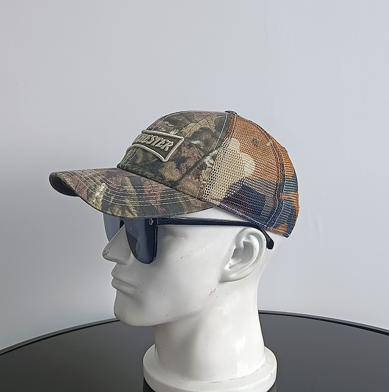 Daewen# washed cap with mesh back