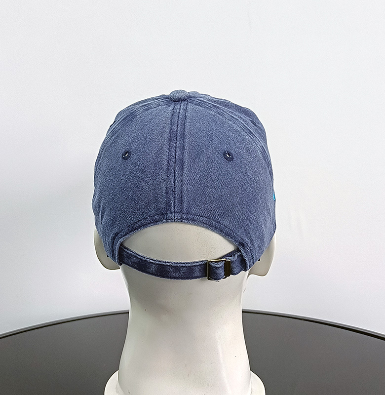 Daewen# washed cap with stylish embroidery