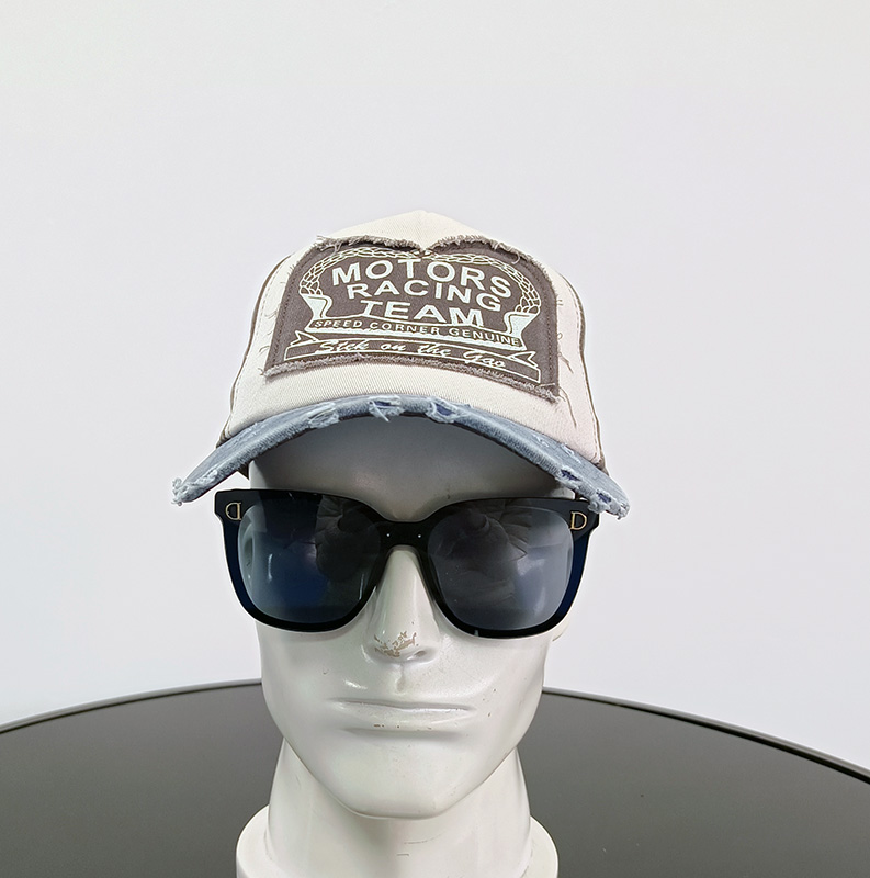 Daewen# washed cap with demin brim