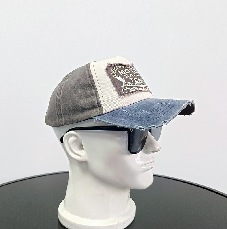 Daewen# washed cap with demin brim