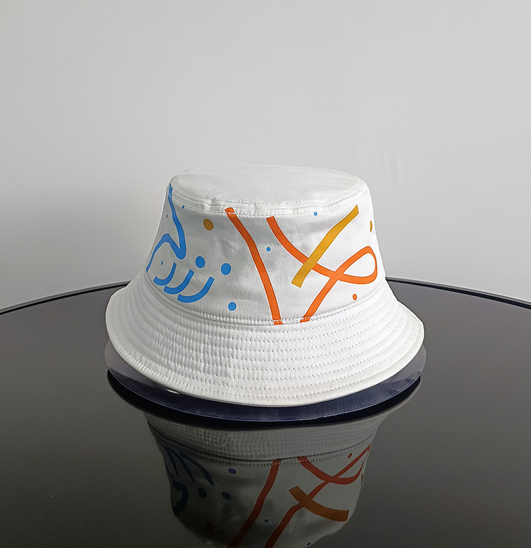 Daewen# bucket hat with colorful abstract printing
