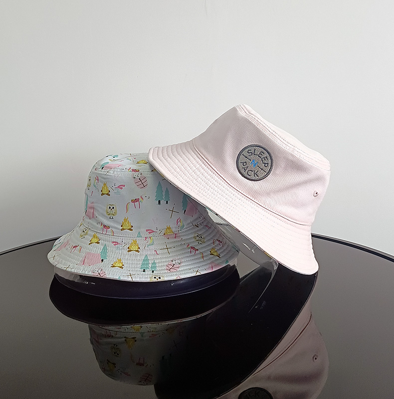 Daewen# bucket hat with digital-printing and embroidery