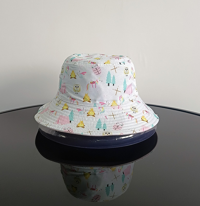 Daewen# bucket hat with digital-printing and embroidery