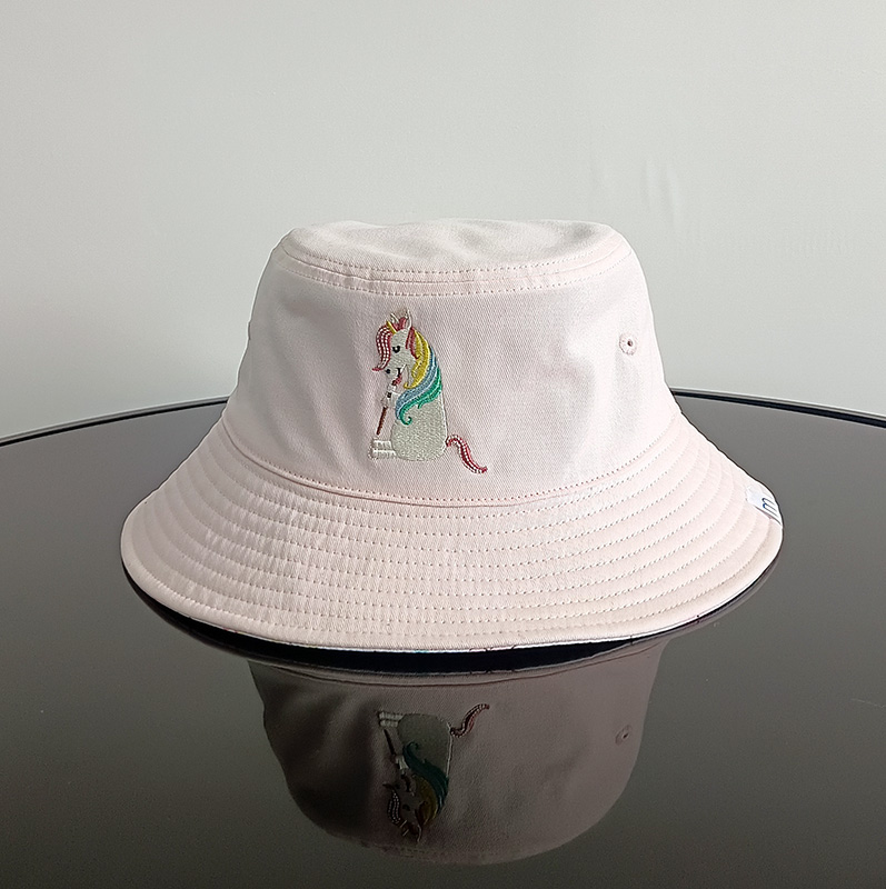 Daewen# bucket hat with digital-printing and embroidery
