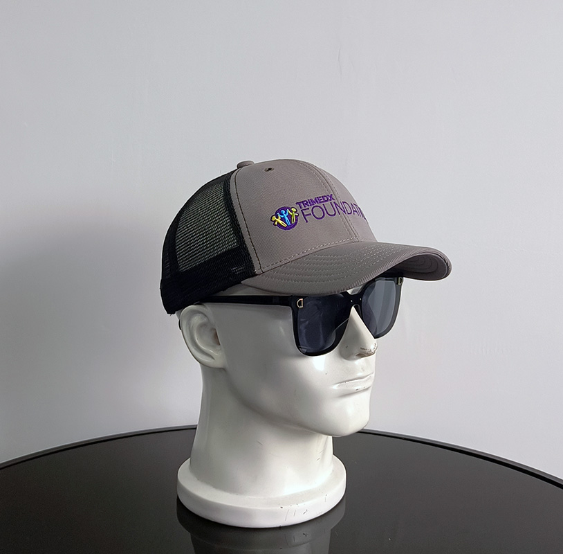 Daewen# trucker cap with embroidery and breathable mesh back