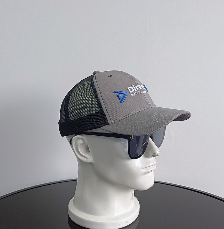 Daewen# trucker cap with embroidery and mesh back