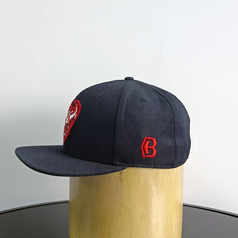 Daewen# snapback cap with cotton fabric and embroidery