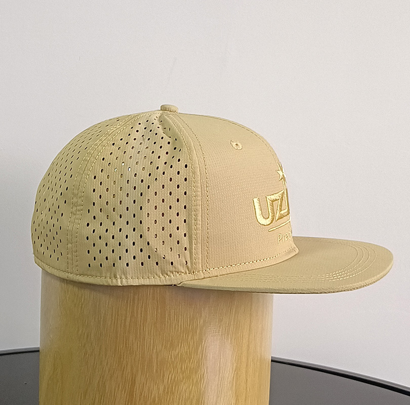 Daewen# snapback cap with embroidery and laser cutting