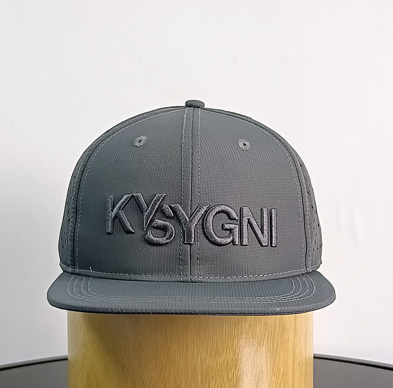 Daewen# snapback cap with embroidery and laser cutting