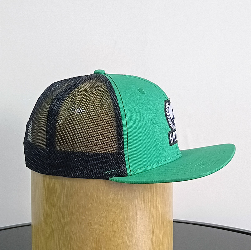 Daewen# snapback cap with patch and mesh back