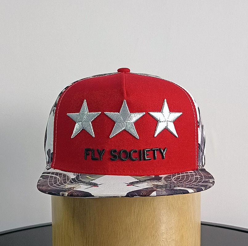 Daewen# snapback cap with embroidery and printing