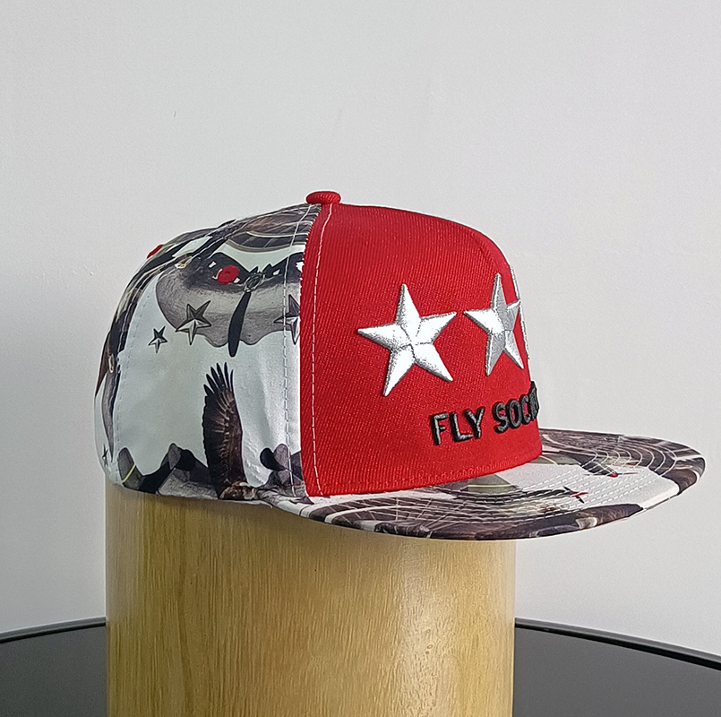 Daewen# snapback cap with embroidery and printing