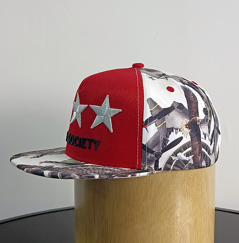 Daewen# snapback cap with embroidery and printing