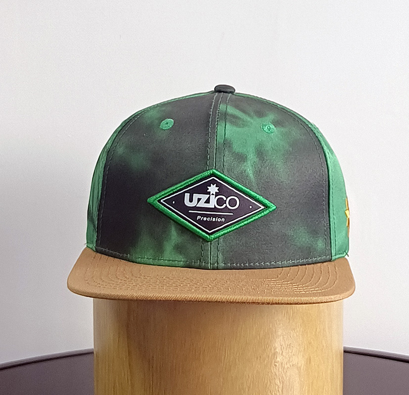 Daewen# snapback cap with faux leather and embroidery