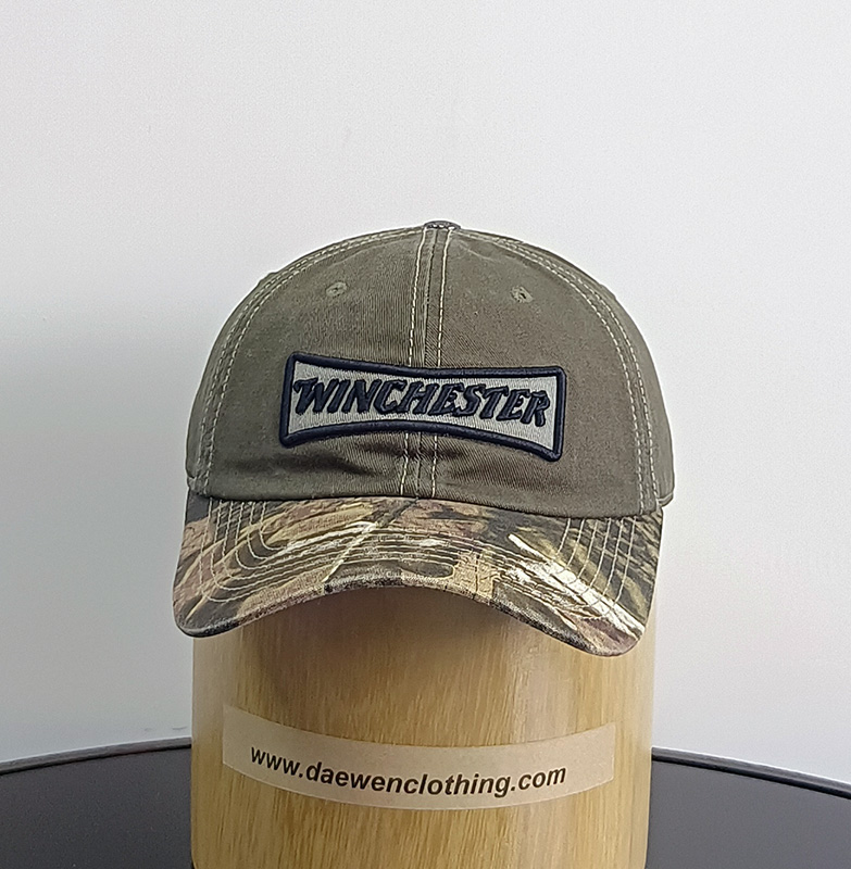 Daewen# washed cap with embroidery