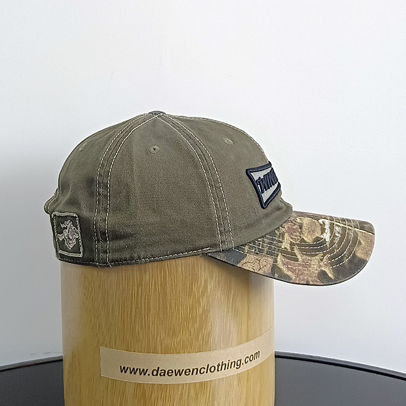 Daewen# washed cap with embroidery