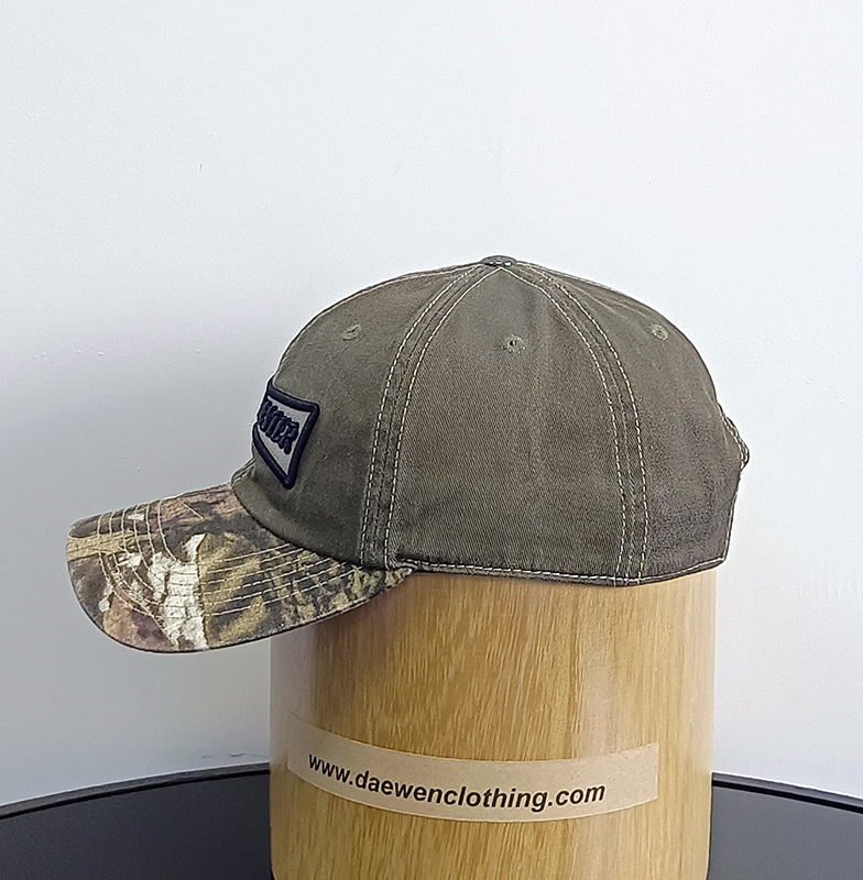 Daewen# washed cap with embroidery