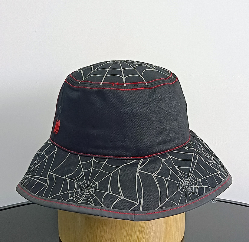 Daewen# bucket hat with spider man printing
