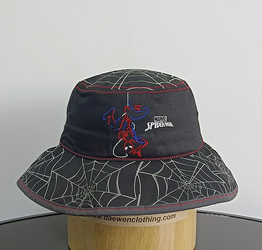 Daewen# bucket hat with spider man printing