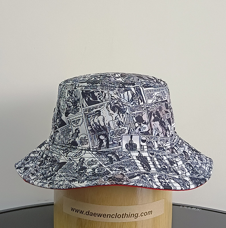 Daewen# bucket hat with marvel printing
