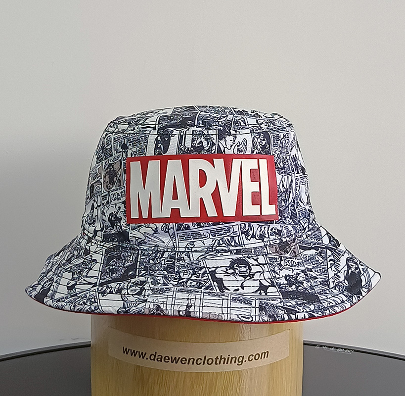 Daewen# bucket hat with marvel printing