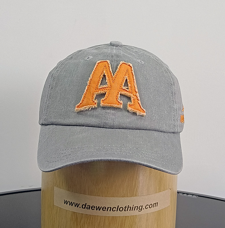 Daewen# washed cap with pacth and embroidery