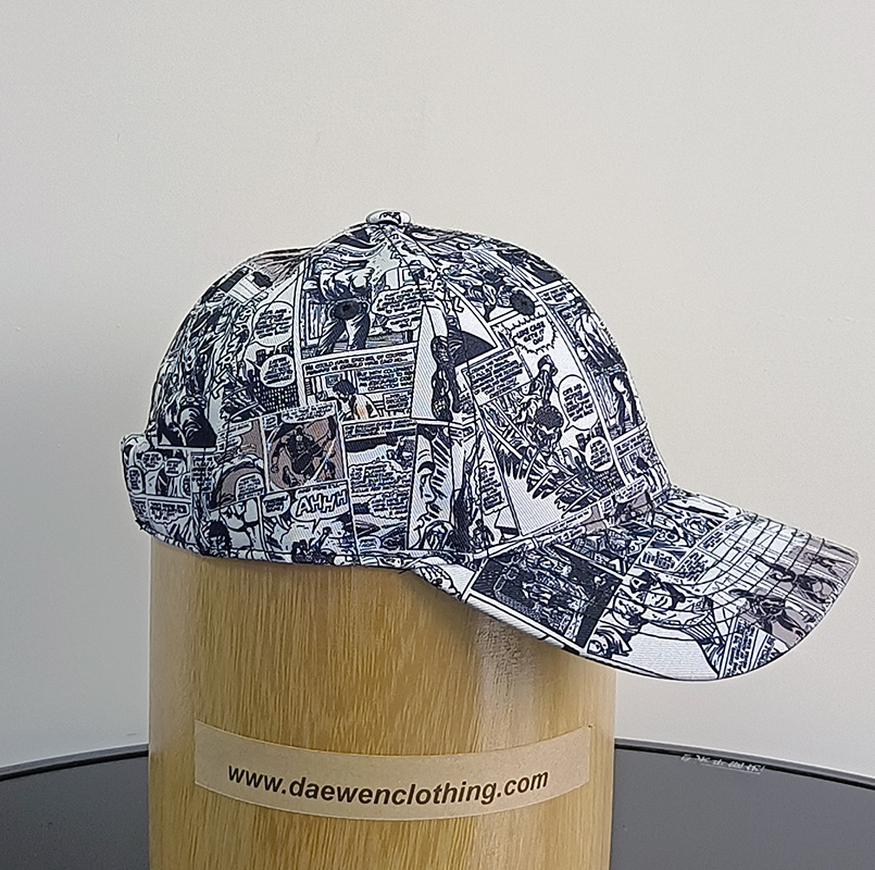 Daewen# baseball cap with printed fabric