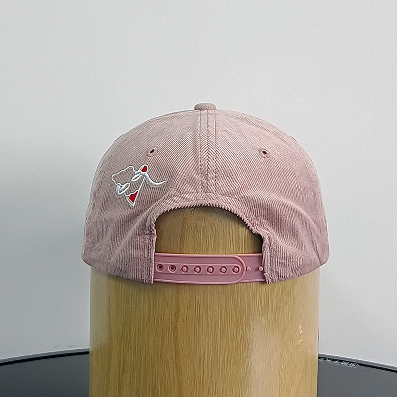 Daewen# snapback cap with corduroy fabric and embroidery