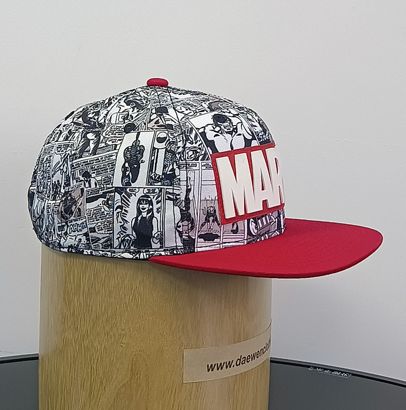 Daewen# snapback cap with rubber pacth