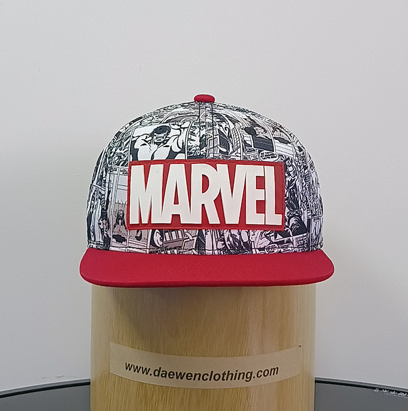 Daewen# snapback cap with rubber pacth