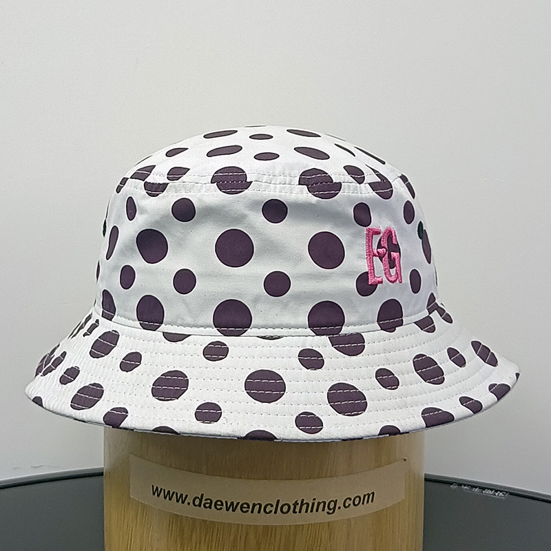 Daewen# bucket hat with embroidery and digital printing