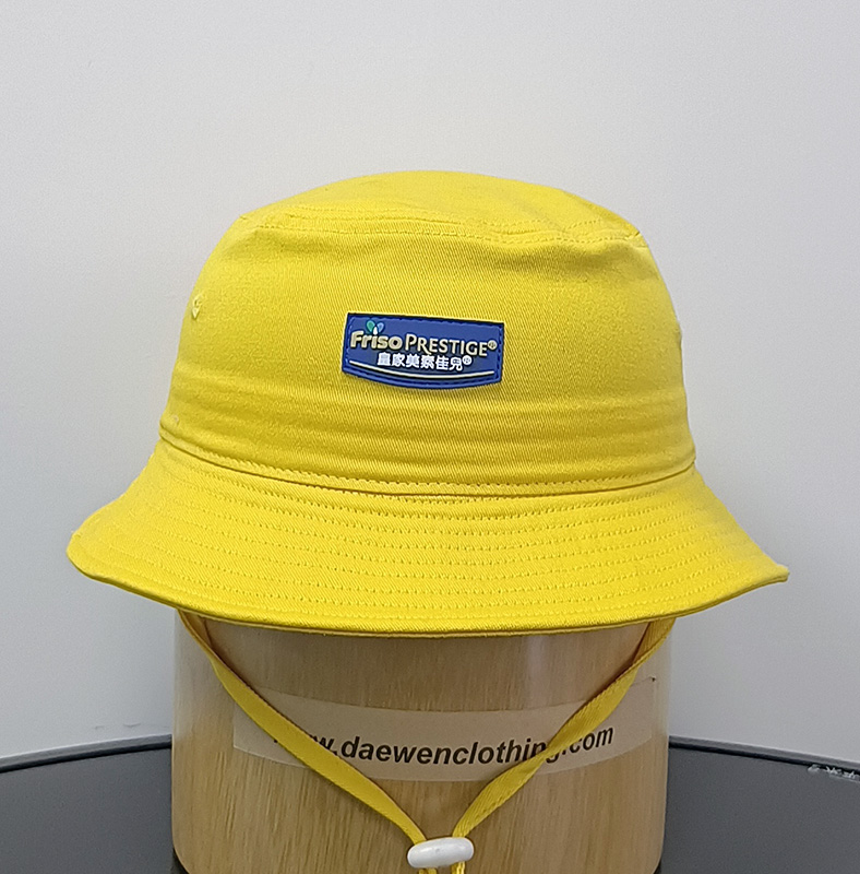Daewen# bucket hat with pacth and shrink rope