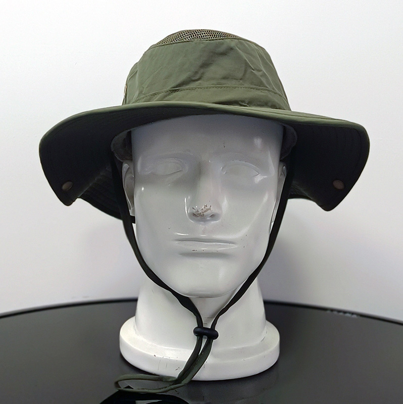 Daewen# bucket hat with shrink rope and detachable cape
