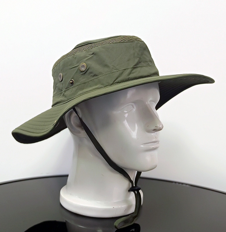 Daewen# bucket hat with shrink rope and detachable cape
