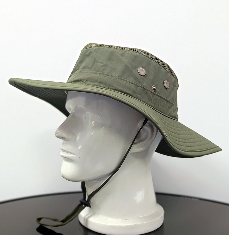 Daewen# bucket hat with shrink rope and detachable cape