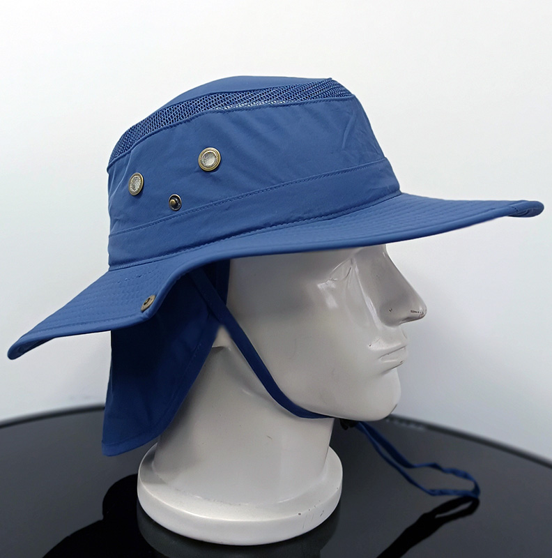 Daewen# bucket hat with shrink rope and detachable cape