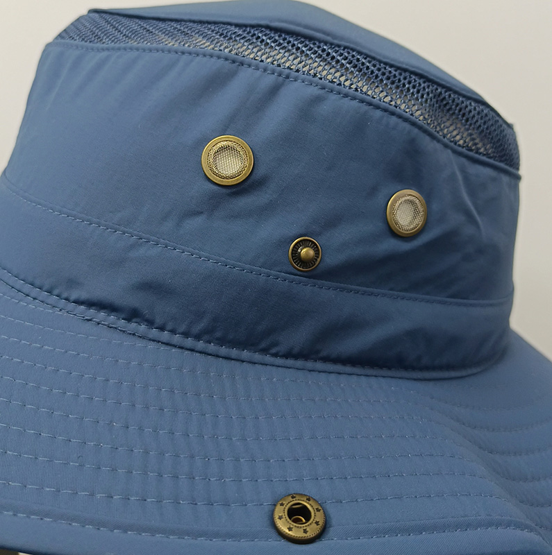 Daewen# bucket hat with shrink rope and detachable cape