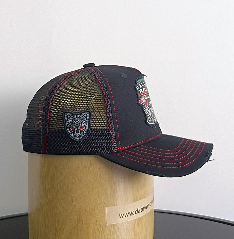 Daewen# washed cap with printing pacth