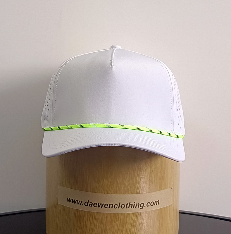 Daewen# 5 pannel cap with laser cutting back and rope