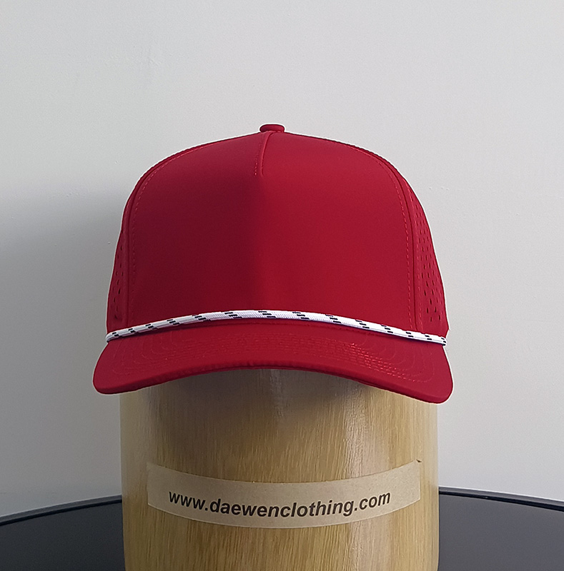 Daewen# 5 pannel cap with laser cutting back and rope